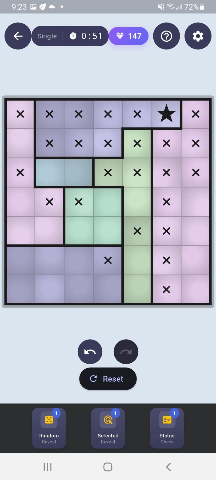 Single puzzle gameplay